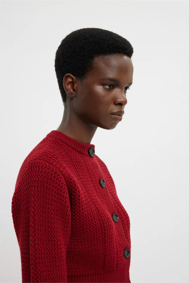 Albert Knit In Deep Red Cashfeel Knitwear Emilia Wickstead Women Albert Knit In Deep Red Cashfeel Knitwear Emilia Wickstead Women