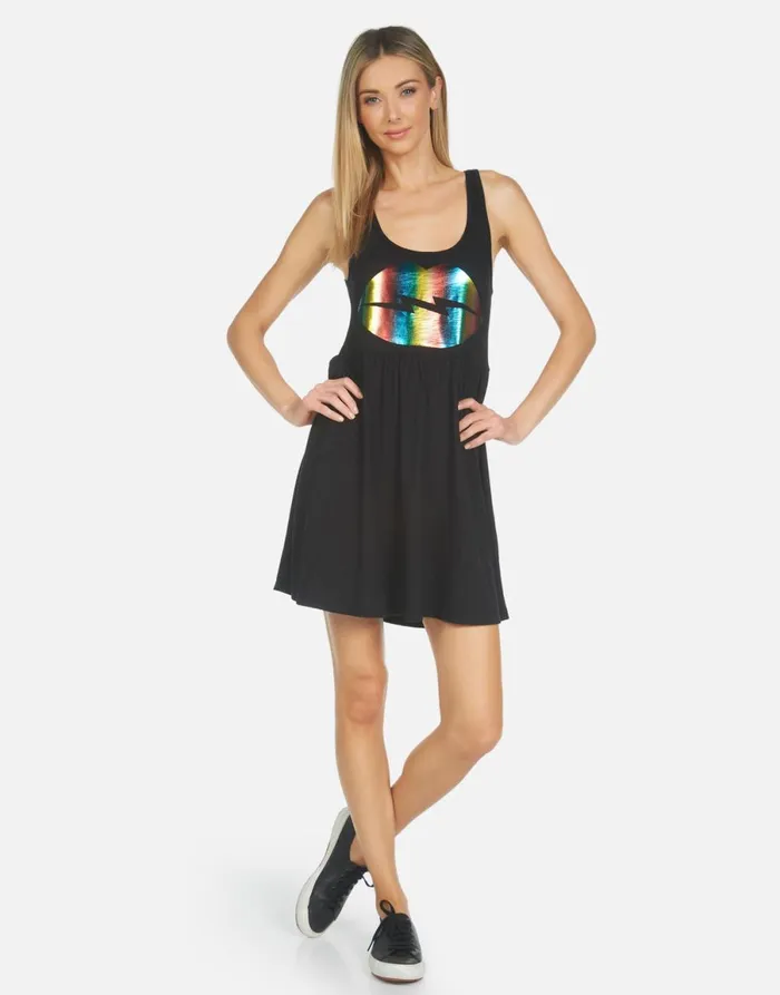 Alina Rainbow Lightning Lip Black Women039s Lauren Moshi Dresses