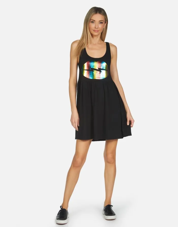 Alina Rainbow Lightning Lip Black Women039s Lauren Moshi Dresses