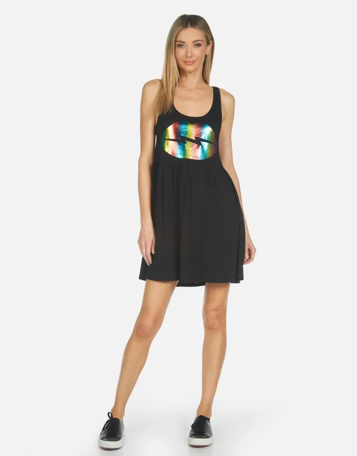 Alina Rainbow Lightning Lip Black Women039s Lauren Moshi Dresses