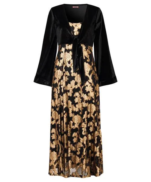 Apparel Belle Jaquard And Velvet Dress Black Dresses Joebrowns Apparel Belle Jaquard And Velvet Dress Black Dresses Joebrowns