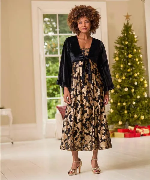 Apparel Belle Jaquard And Velvet Dress Black Dresses Joebrowns Apparel Belle Jaquard And Velvet Dress Black Dresses Joebrowns