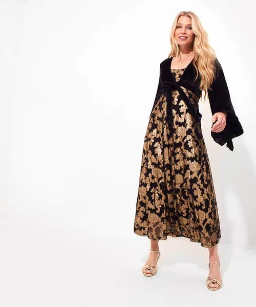 Apparel Belle Jaquard And Velvet Dress Black Dresses Joebrowns Apparel Belle Jaquard And Velvet Dress Black Dresses Joebrowns