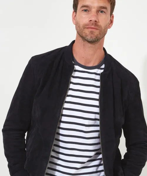 Apparel Exquisite Premium Suede Bomber Navy Coats and Jackets Joebrowns Apparel Exquisite Premium Suede Bomber Navy Coats and Jackets Joebrowns
