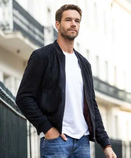 Apparel Exquisite Premium Suede Bomber Navy Coats and Jackets Joebrowns Apparel Exquisite Premium Suede Bomber Navy Coats and Jackets Joebrowns