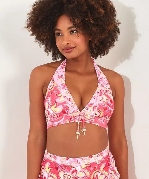 Apparel Joebrowns Malibu Beach Bikini Top Pink Multi Swimwear