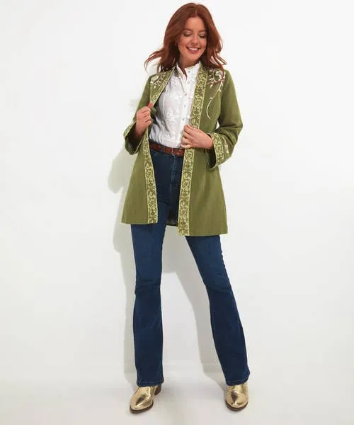 Apparel Joebrowns Summer Daze Boutique Kimono Khaki Coats and Jackets