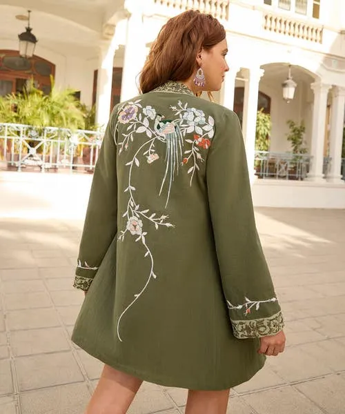 Apparel Joebrowns Summer Daze Boutique Kimono Khaki Coats and Jackets