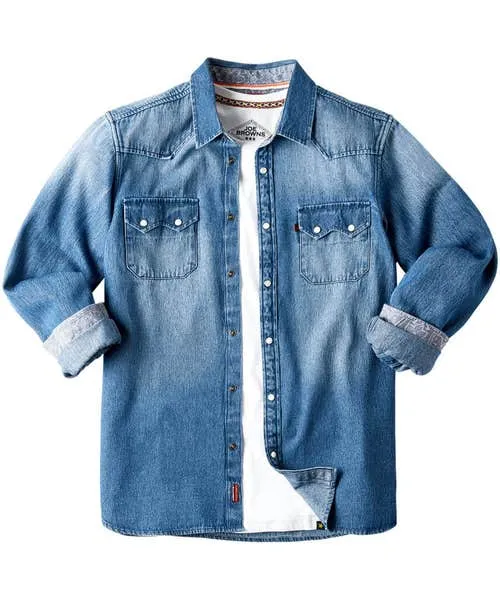 Apparel Shirts Joebrowns Loved And Lived In Denim Shirt Blue