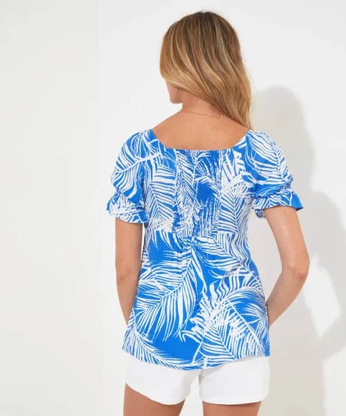 Apparel Tops Tunics and Blouses Joebrowns Summer Blues Printed Top Blue