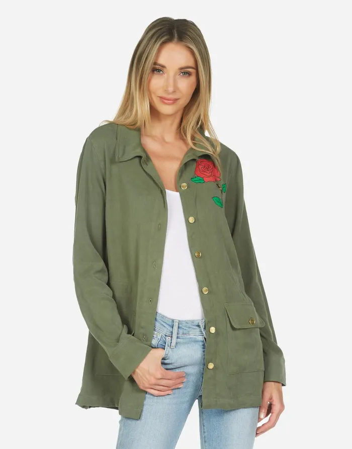 Ashanti Chain Roses Military Women039s Lauren Moshi Jackets