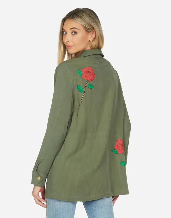 Ashanti Chain Roses Military Women039s Lauren Moshi Jackets