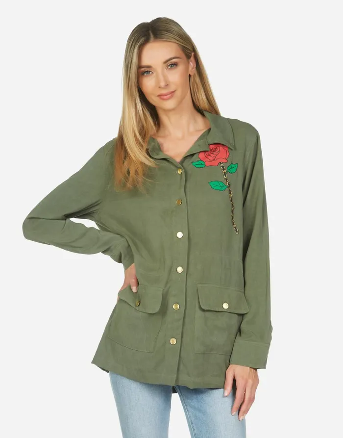Ashanti Chain Roses Military Women039s Lauren Moshi Jackets