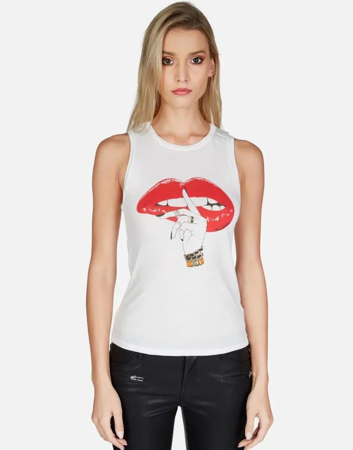Ashlin XO Shh Lip Milk Women039s Lauren Moshi Tanks