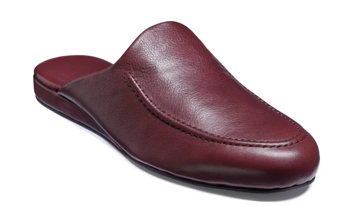 Aspen 8211 Burgundy Leather Men Barker Shoes Mens Slippers