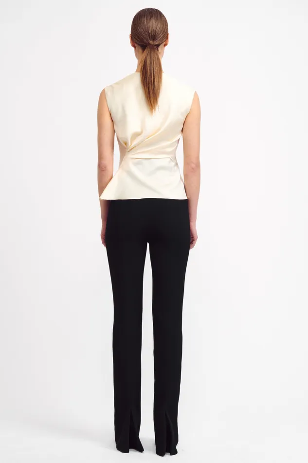 Azam Ivory Satin Top Shirts and Tops Emilia Wickstead Women Azam Ivory Satin Top Shirts and Tops Emilia Wickstead Women