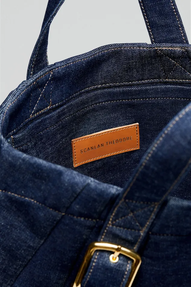 Bags TAILORED DENIM TOTE INDIGOB 8211 Scanlan Theodore Women Bags TAILORED DENIM TOTE INDIGOB 8211 Scanlan Theodore Women