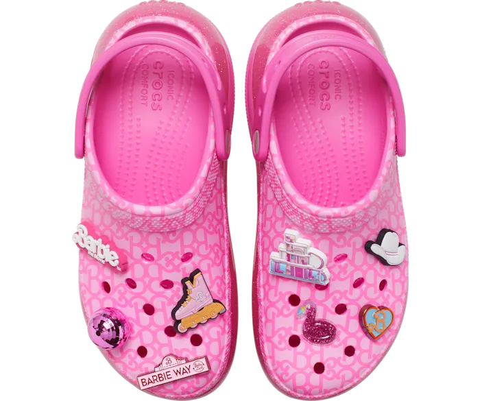Barbie TheMovie Mega Crush Clog Electric Pink Women Crocs Platforms 038 Wedges