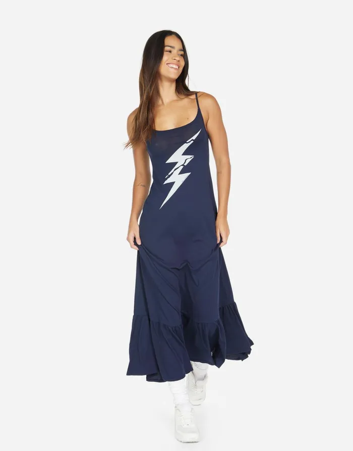 Beatrix Cracked Lightning Bolt Navy Women039s Lauren Moshi Dresses