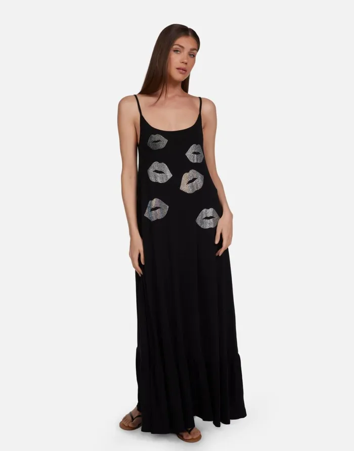 Beatrix Crystal Multi Lips Black Women039s Lauren Moshi Dresses