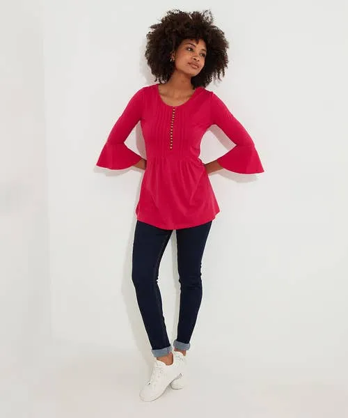 Beautiful Button Longline Jersey Top Pink Tops Tunics and Blouses Joebrowns Apparel Beautiful Button Longline Jersey Top Pink Tops Tunics and Blouses Joebrowns Apparel