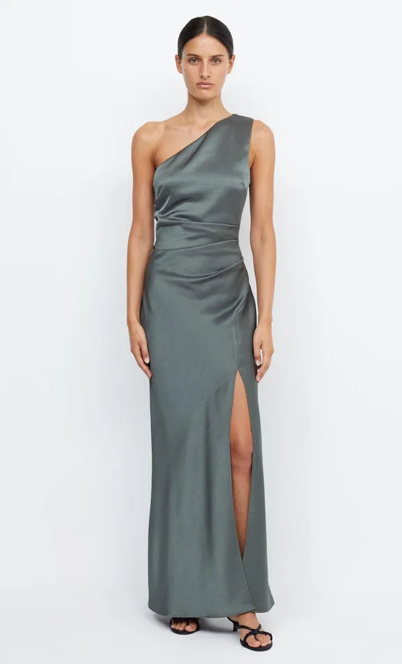 Bec Bridge Bridesmaid Dresses Women THE DREAMER ASYM DRESS 8211 DARK WILLOW