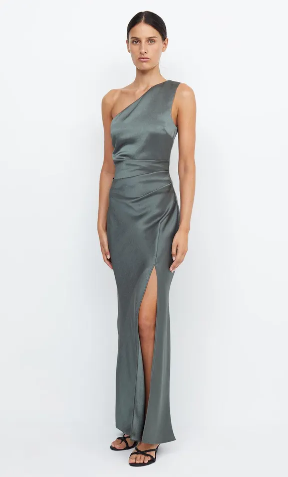 Bec Bridge Bridesmaid Dresses Women THE DREAMER ASYM DRESS 8211 DARK WILLOW