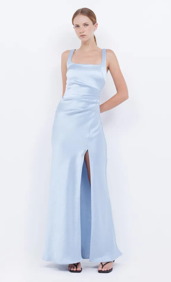 Bec Bridge Bridesmaid Dresses Women THE DREAMER SQUARE NECK DRESS 8211 DUSTY BLUE