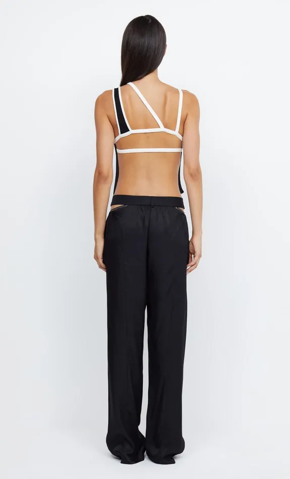 Bec Bridge Cropped Women HARI BACKLESS TOP 8211 BLACKIVORY