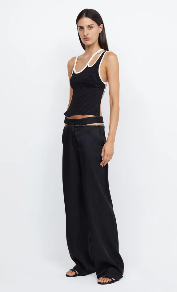 Bec Bridge Cropped Women HARI BACKLESS TOP 8211 BLACKIVORY