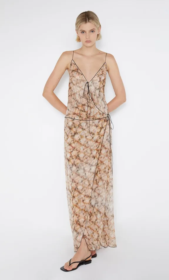 Bec Bridge Maxi Dresses Women CIEL WRAP MAXI DRESS 8211 GEO SHIBORI