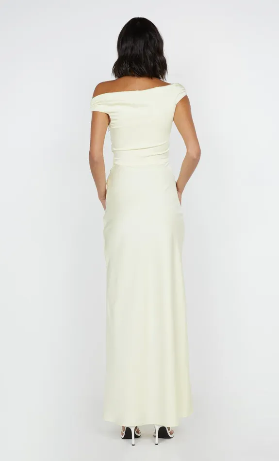 Bec Bridge Maxi Dresses Women ETERNITY OFF SHOULDER MAXI 8211 ICE YELLOW
