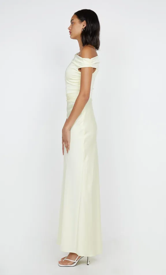 Bec Bridge Maxi Dresses Women ETERNITY OFF SHOULDER MAXI 8211 ICE YELLOW