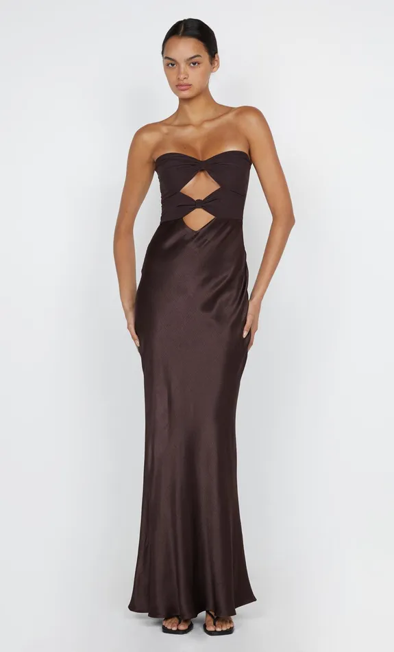 Bec Bridge Maxi Dresses Women HALLE STRAPLESS DRESS 8211 CHOCOLATE