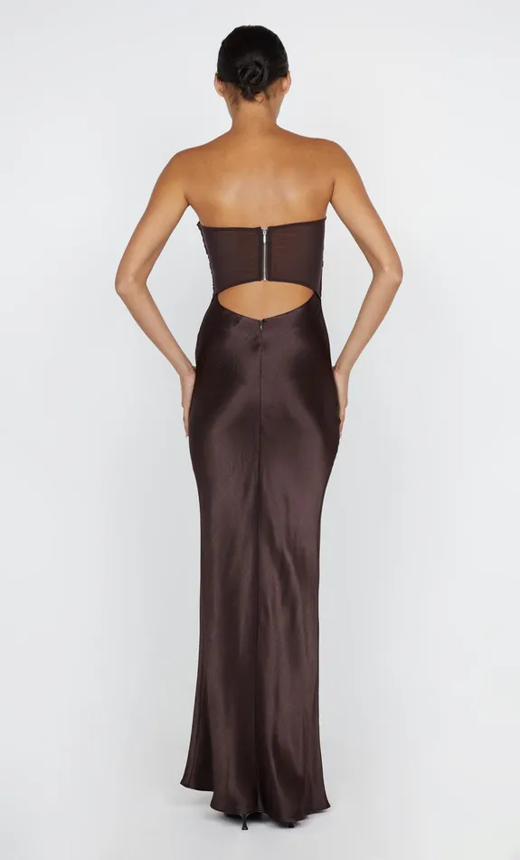 Bec Bridge Maxi Dresses Women HALLE STRAPLESS DRESS 8211 CHOCOLATE