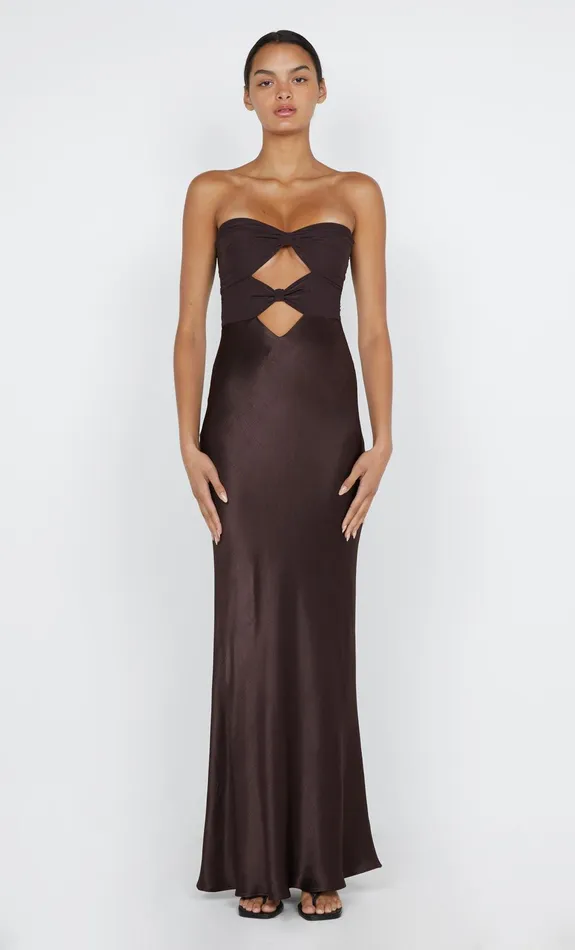 Bec Bridge Maxi Dresses Women HALLE STRAPLESS DRESS 8211 CHOCOLATE
