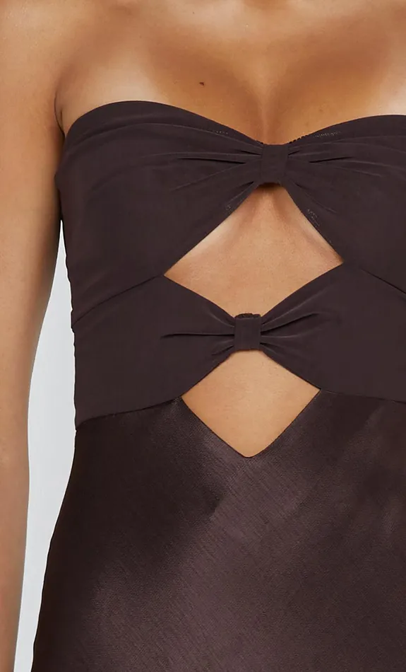 Bec Bridge Maxi Dresses Women HALLE STRAPLESS DRESS 8211 CHOCOLATE