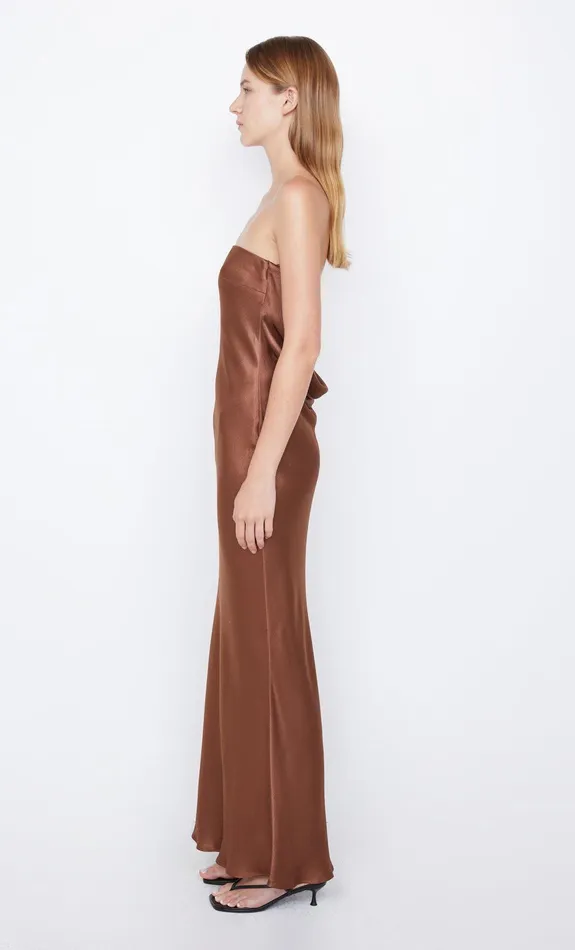 Bec Bridge Maxi Dresses Women MOON DANCE STRAPLESS DRESS 8211 CHOCOLATE