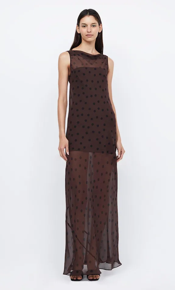 Bec Bridge Maxi Dresses Women TURNER BOATNECK MAXI DRESS 8211 CHOCOLATEBLACK
