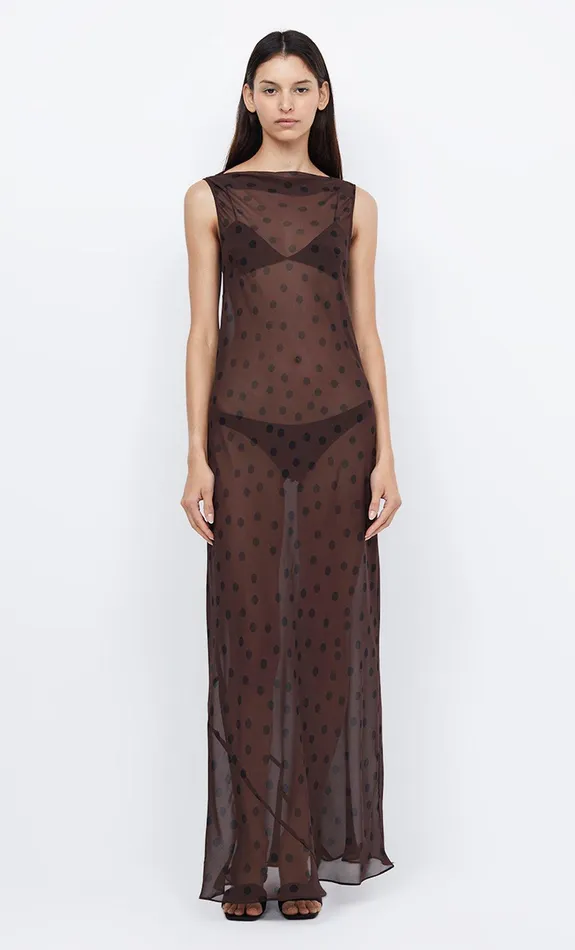 Bec Bridge Maxi Dresses Women TURNER BOATNECK MAXI DRESS 8211 CHOCOLATEBLACK