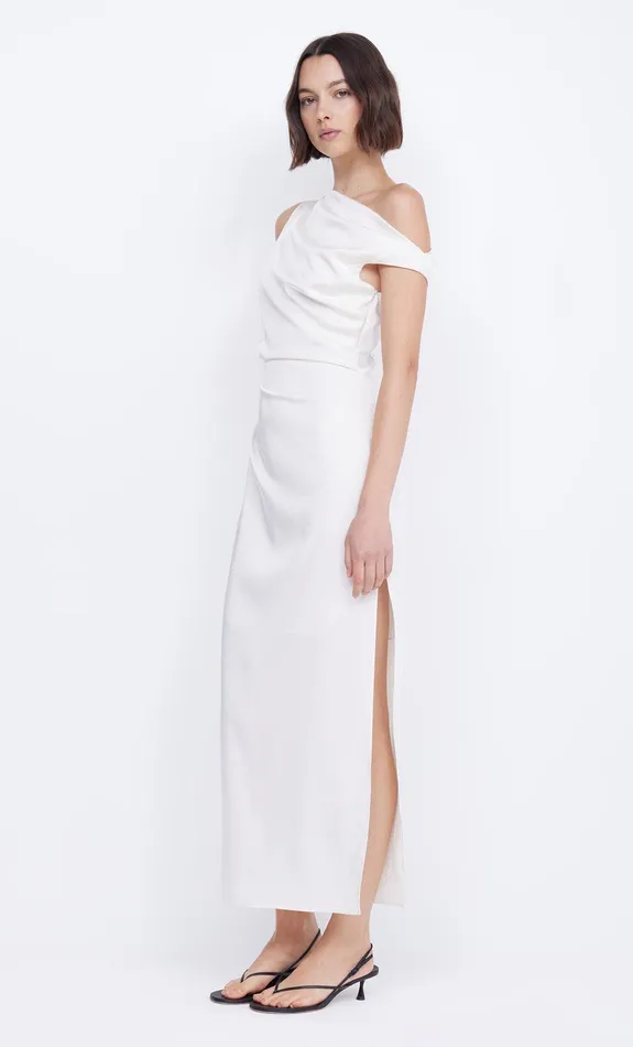 Bec Bridge Midi Dresses Women ROCHELLE ASYM MIDI DRESS 8211 CREAM