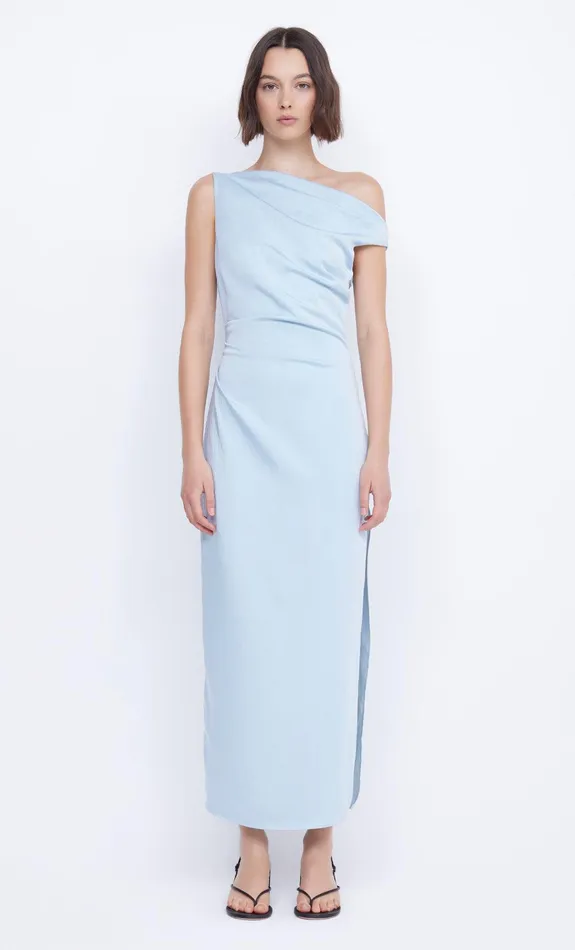 Bec Bridge Midi Dresses Women ROCHELLE ASYM MIDI DRESS 8211 DOLPHIN BLUE