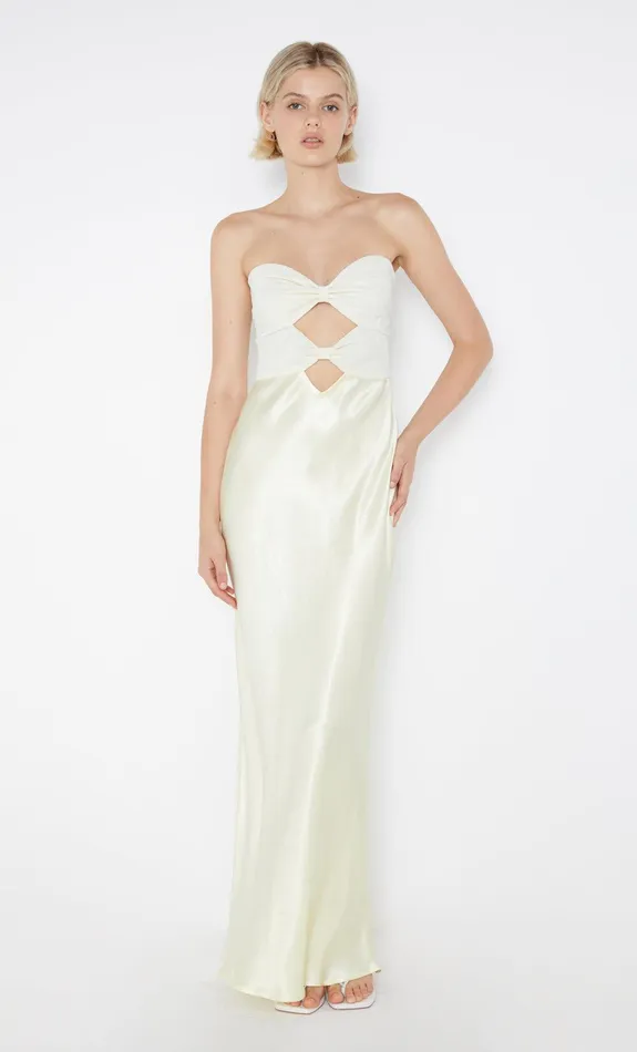 Bec Bridge Prom Dresses Women HALLE STRAPLESS DRESS 8211 ICE YELLOW