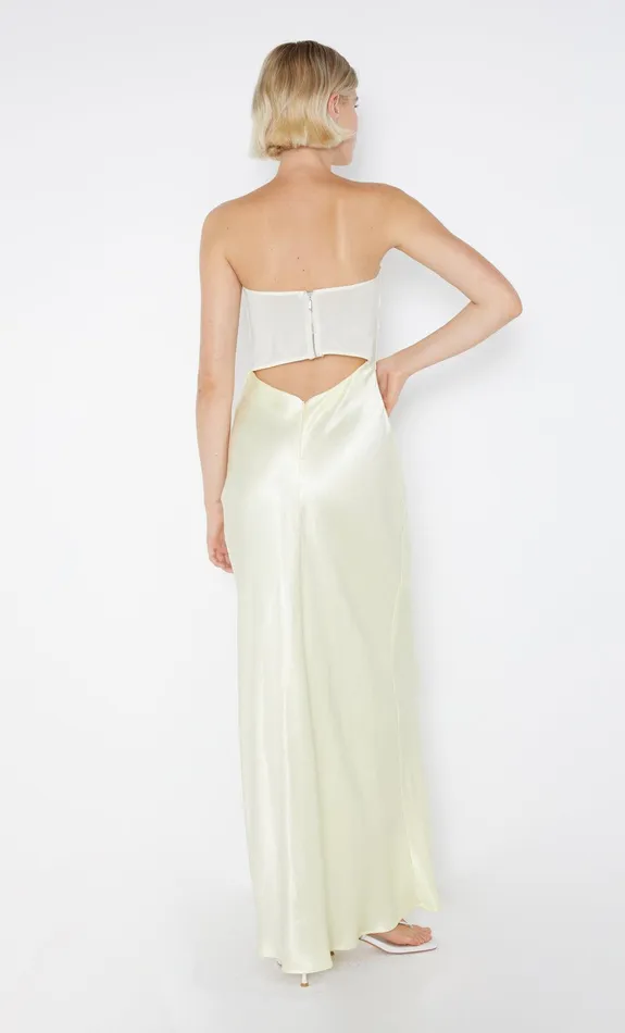 Bec Bridge Prom Dresses Women HALLE STRAPLESS DRESS 8211 ICE YELLOW