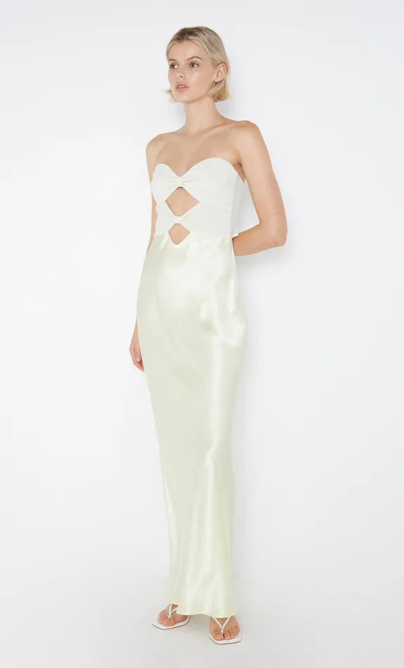 Bec Bridge Prom Dresses Women HALLE STRAPLESS DRESS 8211 ICE YELLOW