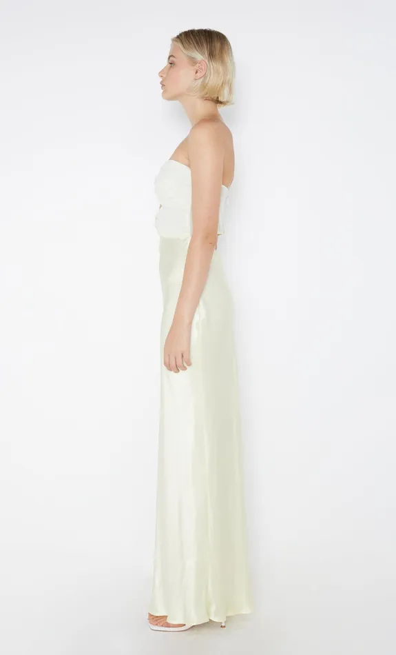 Bec Bridge Prom Dresses Women HALLE STRAPLESS DRESS 8211 ICE YELLOW