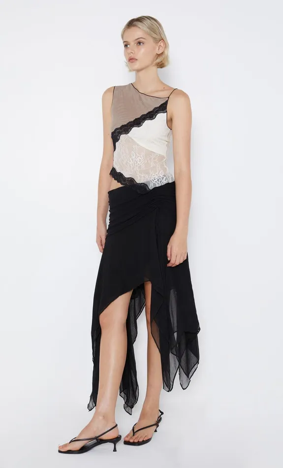 Bec Bridge Skirts Women ELZETTE ASYM MIDI SKIRT 8211 BLACK