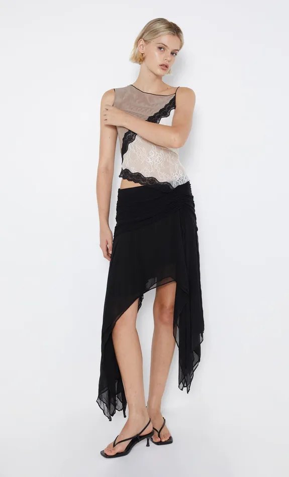 Bec Bridge Skirts Women ELZETTE ASYM MIDI SKIRT 8211 BLACK