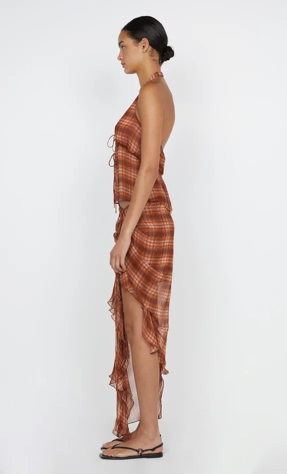 Bec Bridge Sleeveless Women DEVI HALTER TOP 8211 DESERT CHECK