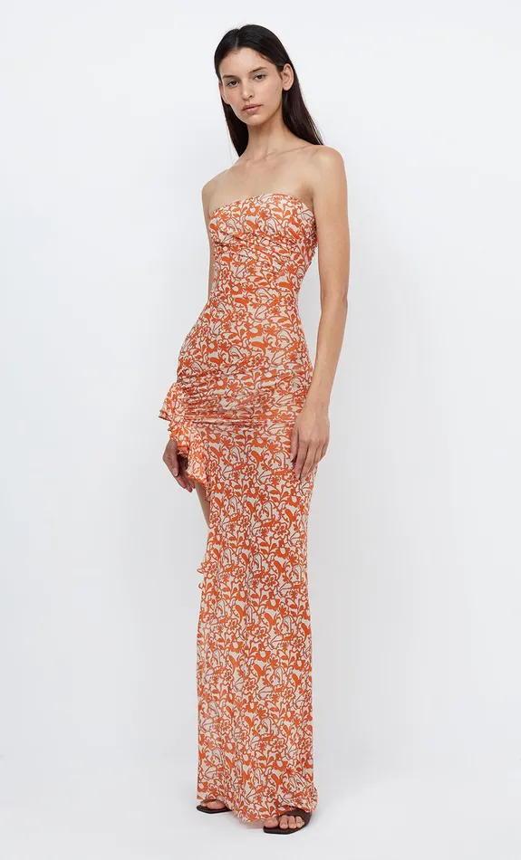 Bec Bridge Wedding Guest Women FIREFLY STRAPLESS DRESS 8211 FIESTA FLORAL